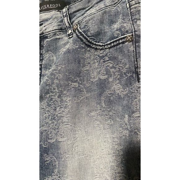Liverpool Vintage Blue Floral Jeans 8/29 - Picture 4 of 8